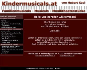 Link zu meinen Kindermusicals, Musicals und Musiktheaterstücken